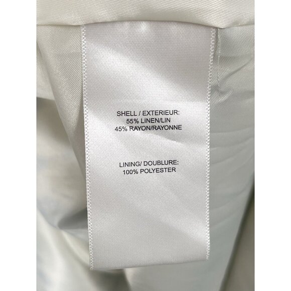 Christian Lacroix Blue Print Sleeveless Midi Dress Linen Sz Large NWT - Picture 5 of 7